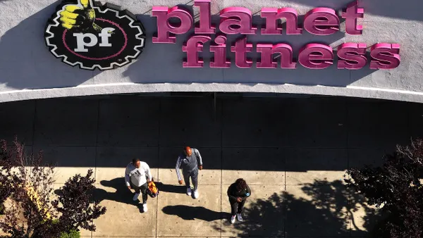 Customers leave a Planet Fitness in Richmond, California on May 9, 2024
