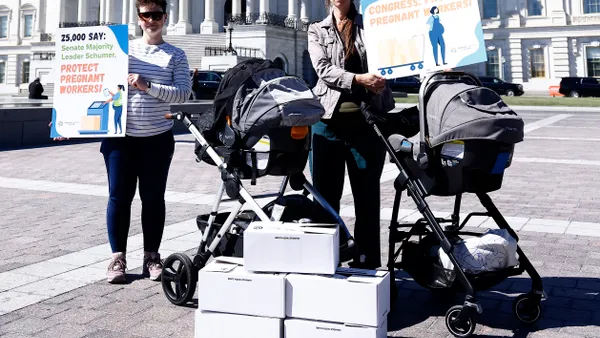 Parents, pregnant people, and kids rally outside the U.S. Capitol