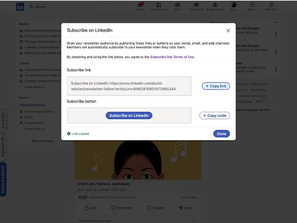 LinkedIn newsletter upgrades