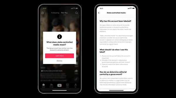 TikTok state-affiliated media