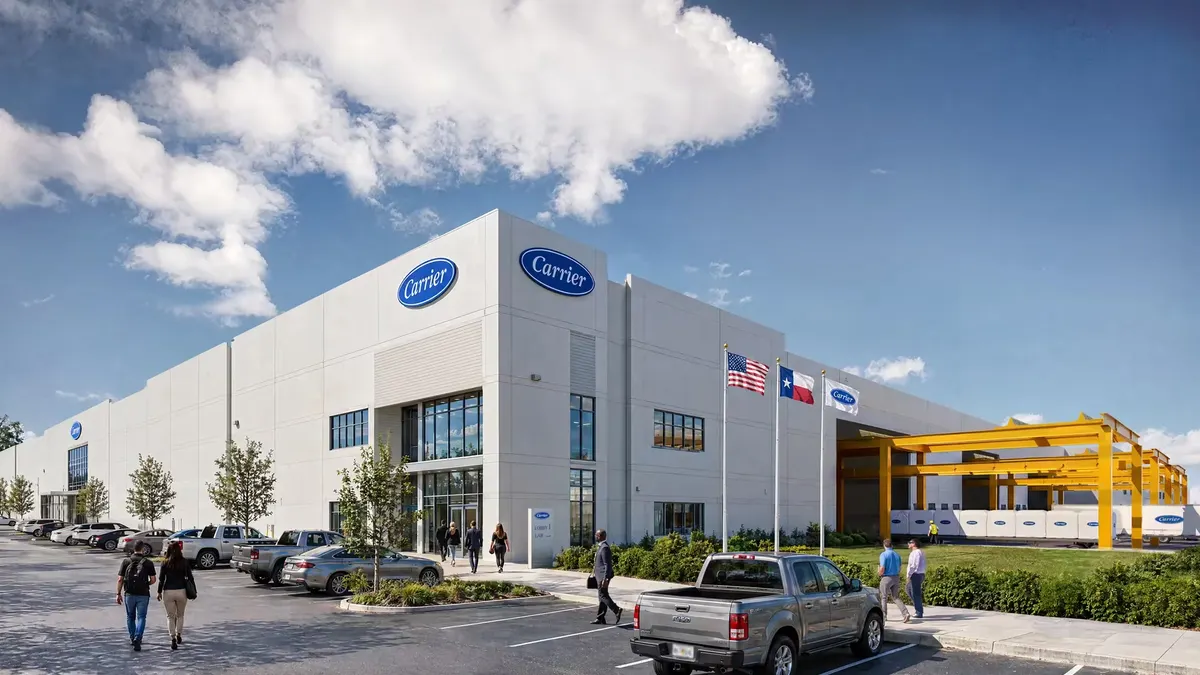 conceptual rendering of Carrier's Ft. Worth manufacturing center