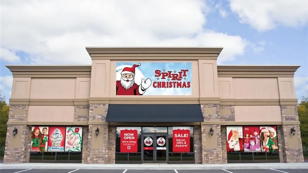 A Spirit Christmas storefront
