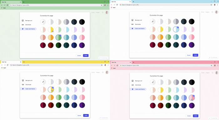 Google Chrome colors