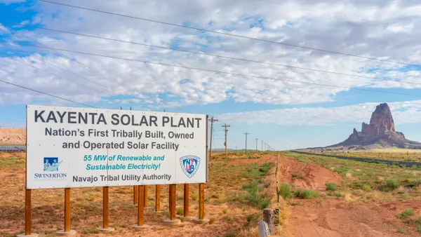 An entrance to the Kayenta Solar Plant on June 23, 2024 in Kayenta, Arizona.