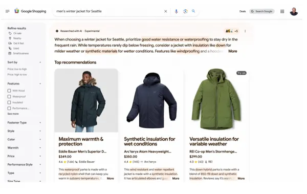 Google Shopping update