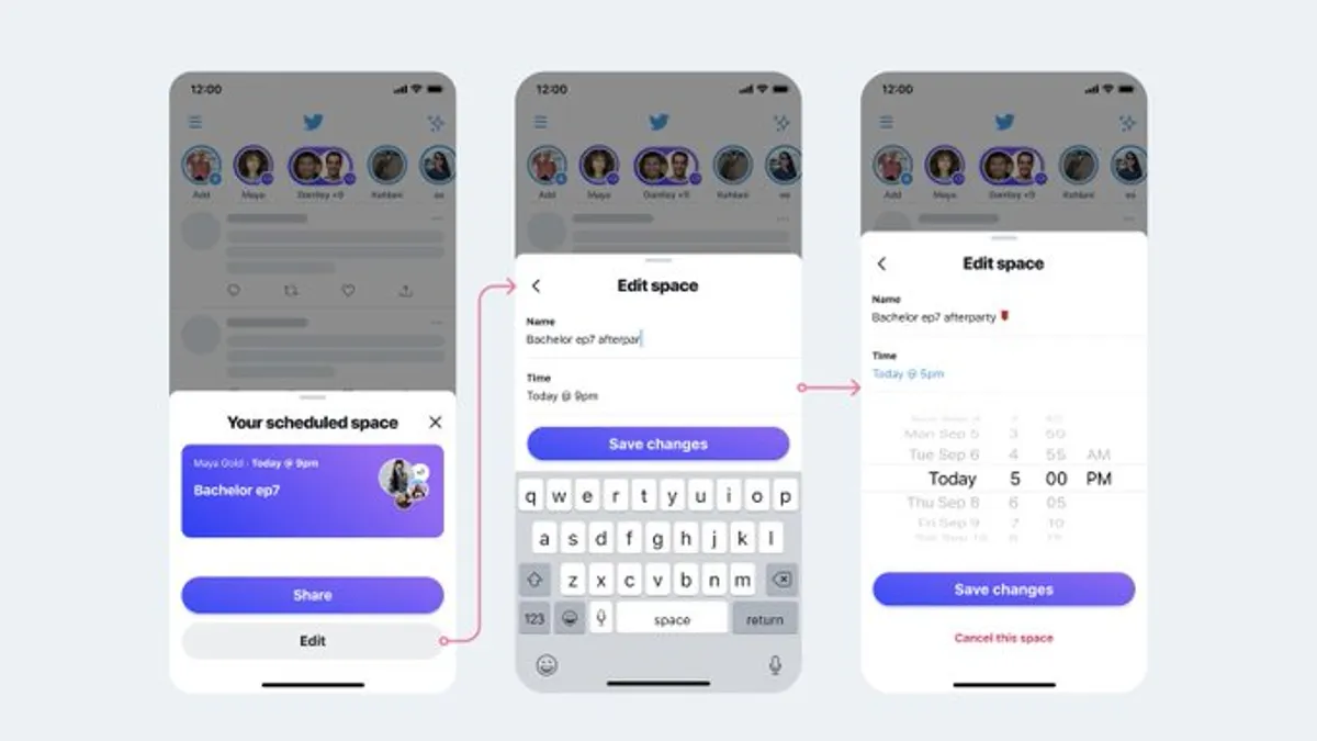 Twitter Spaces editing