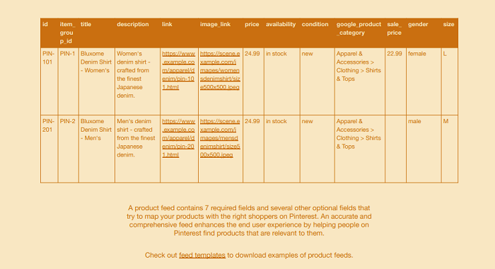 Pinterest catalog ingestion guide