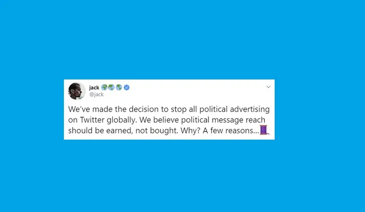 Ignore Political Posts Twitter Bans All Political Ads in Response to Concerns Around ...