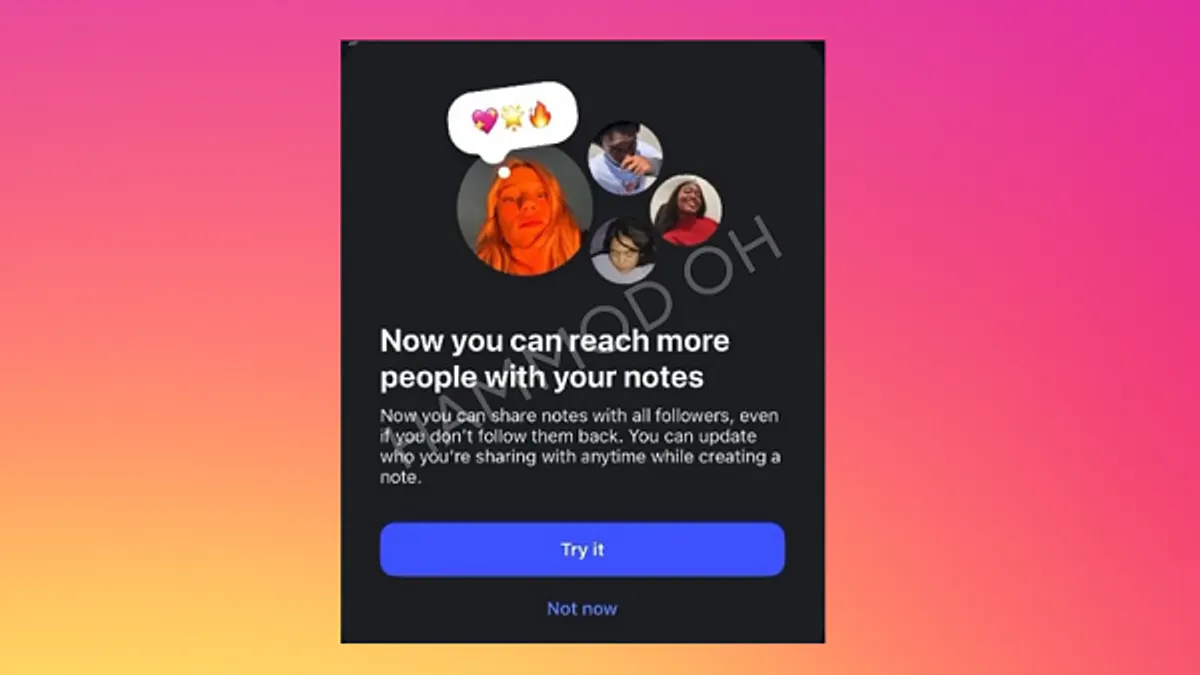 Instagram Notes expansion