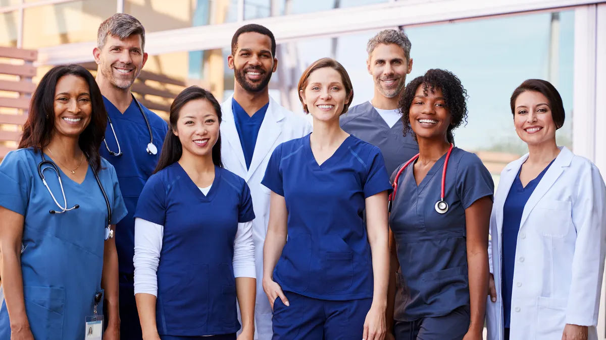 Doctors in scrubs