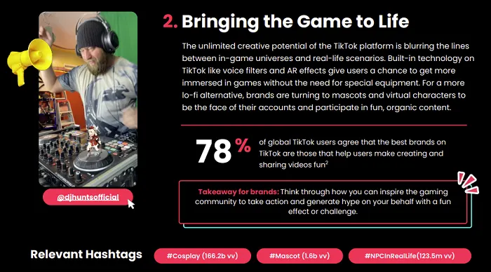 TikTok gaming report