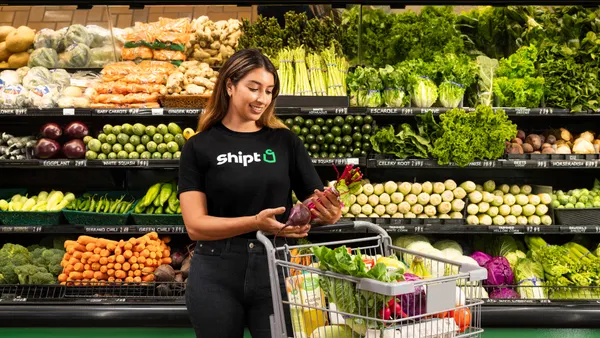 A person in a grocery store
