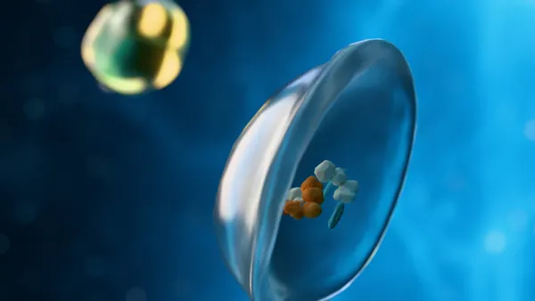 Autophagy is a process where cells degrade and recycle their own components. Damaged or unnecessary cellular material is enclosed in a membrane, forming an autophagosome, which then fuses with a lysosome.