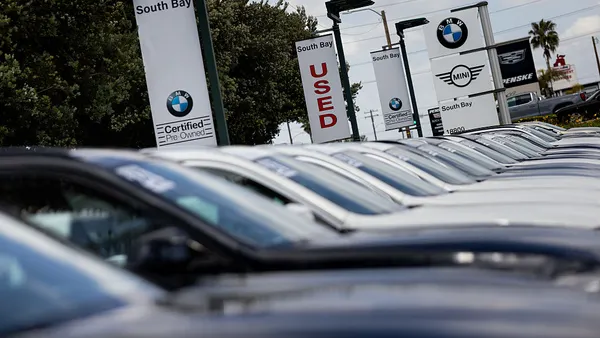 Cars for sale at a Southern California dealership.