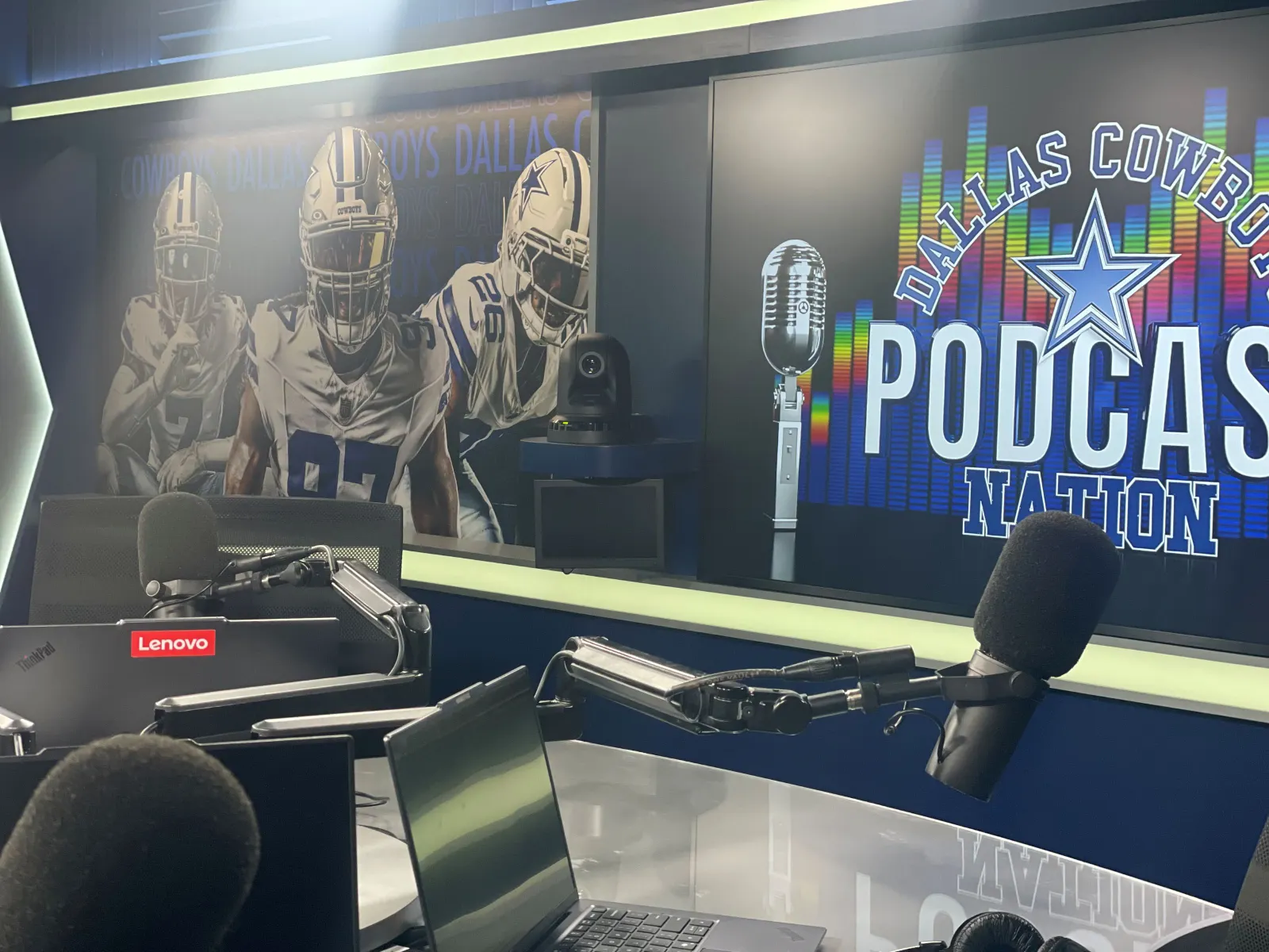 The podcast room at The Star, the Dallas Cowboys' practice facility in Frisco, Texas.