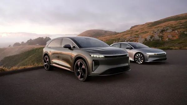 Lucid vehicles on display