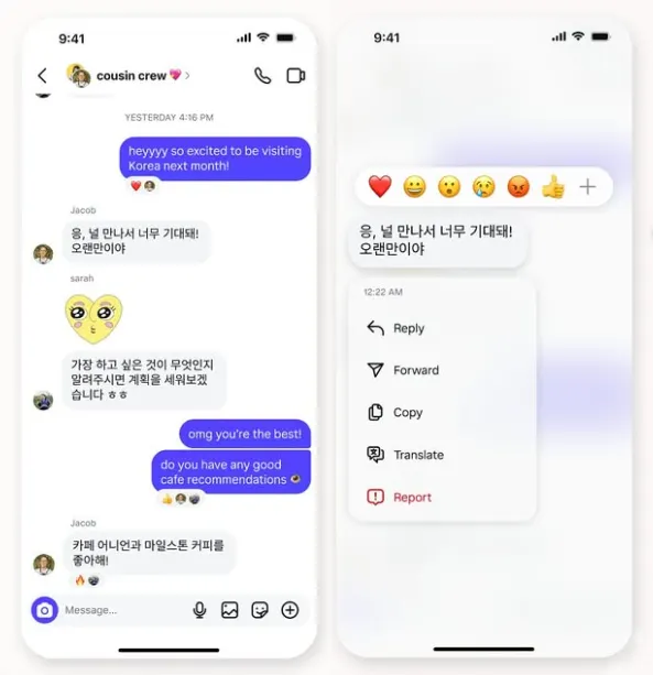 Instagram DM translations