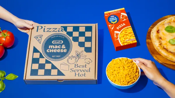 A box of Kraft Mac & Cheese Pizza flavor
