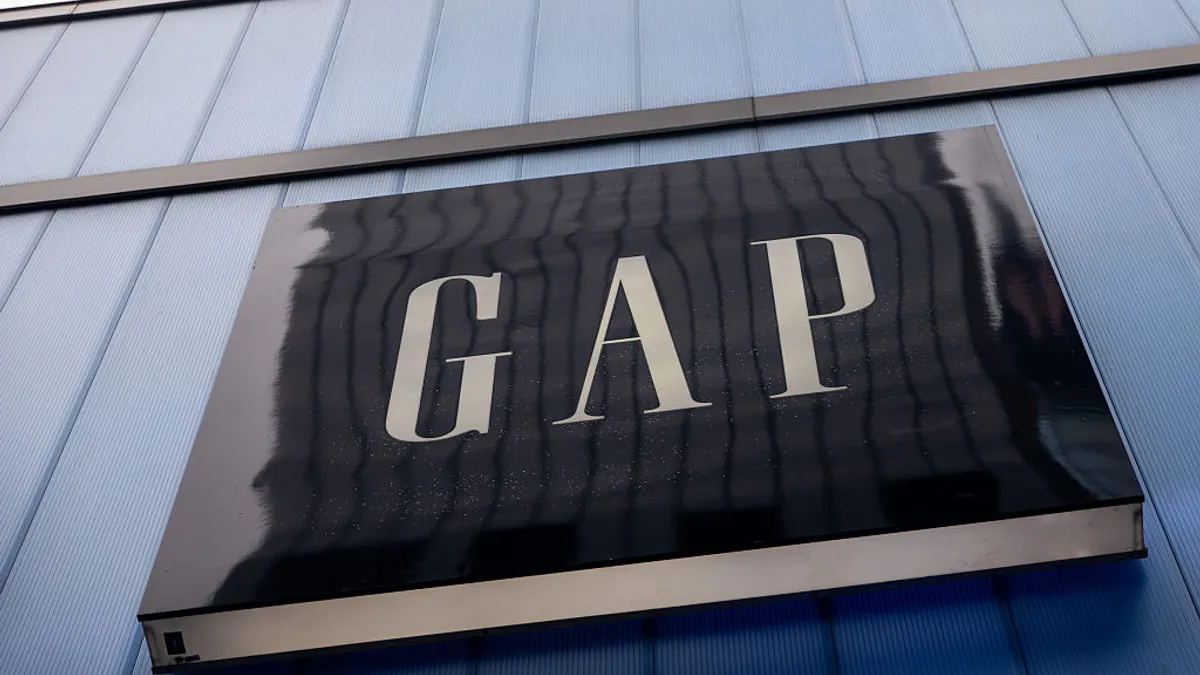 A Gap store logo in New York.