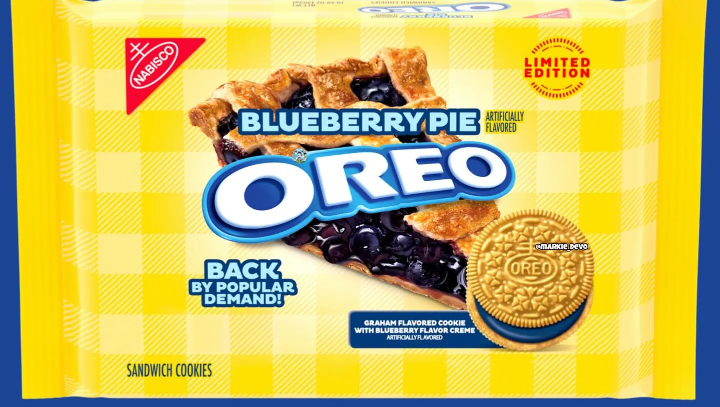 Pie de arándanos Oreo