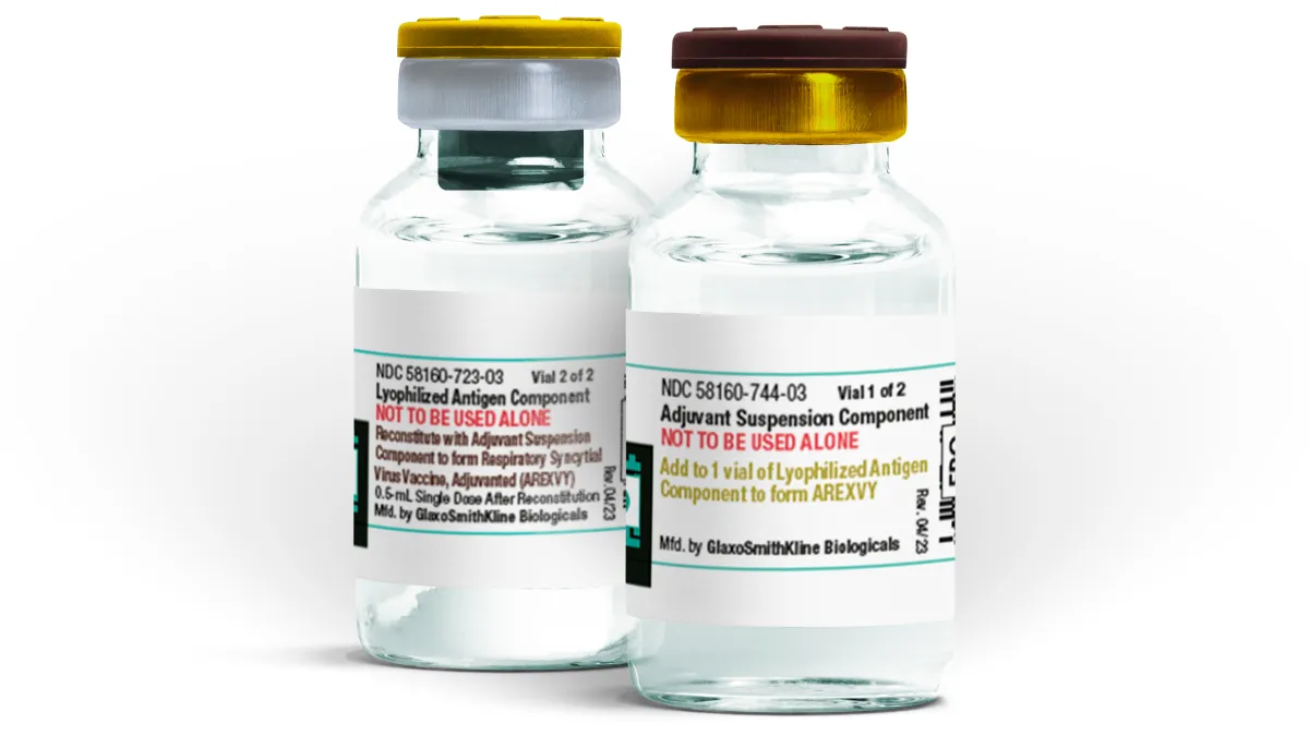 A photo of GSK's RSV vaccine Arexvy