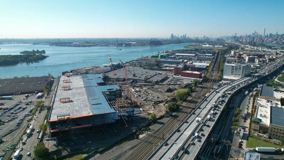 aerial view of the Bronx Logistics Center