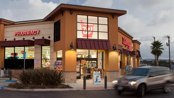 Exterior of a Walgreens store.
