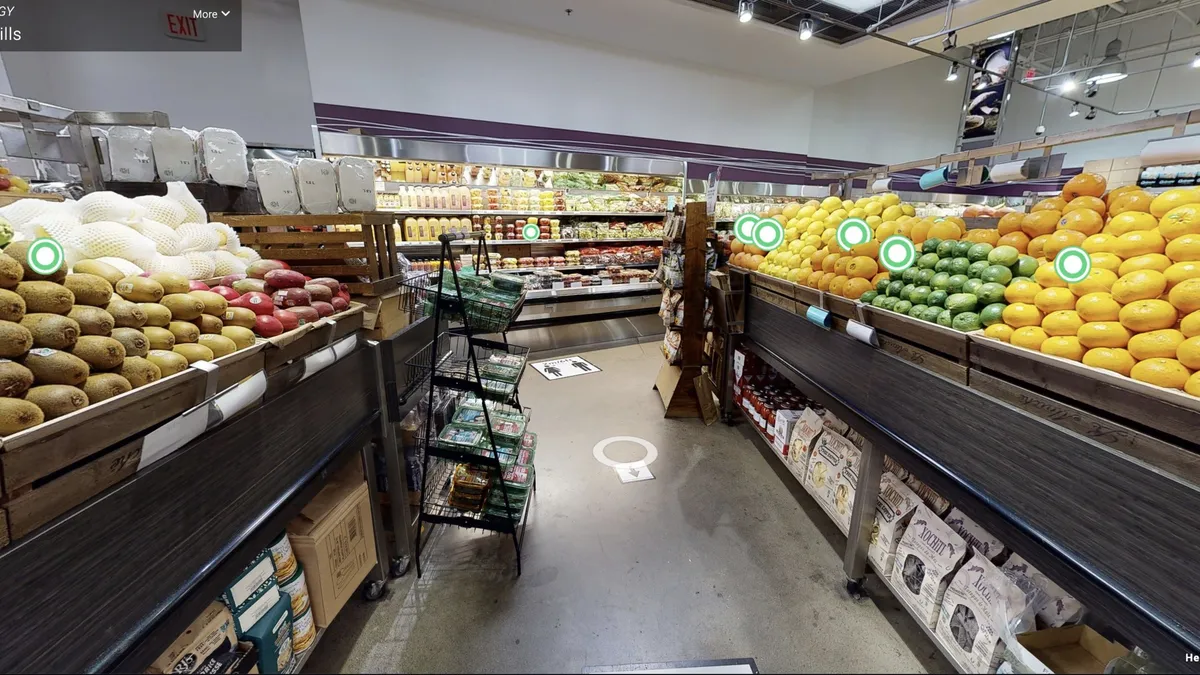 A view of Inabuggy and McEwan Fine Foods' 3D Virtual Grocery Store in its Don Mills, Toronto location, rolled out on Thursday