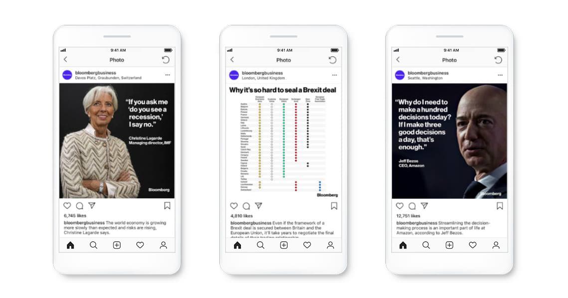 Bloomberg Instagram examples