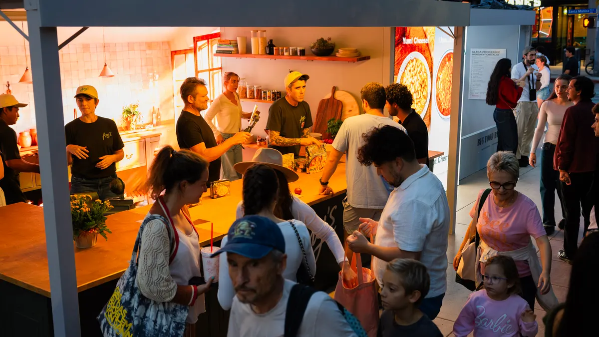 Patrons at an Amy's Kitchen pop-up in Santa Monica.