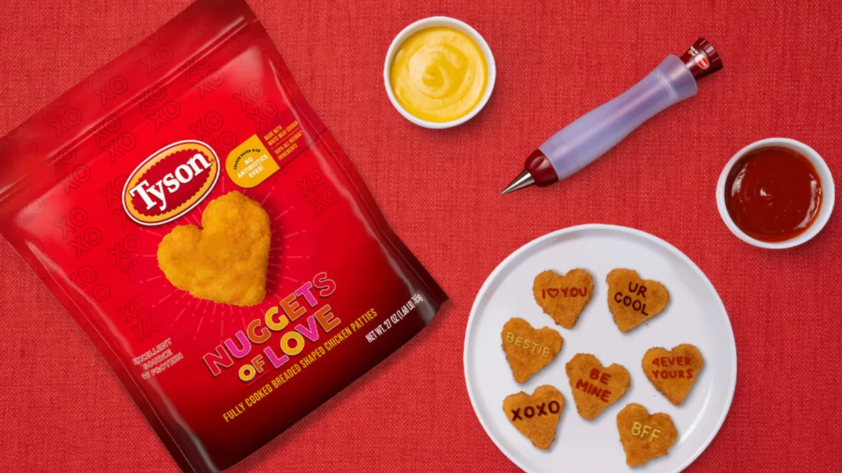 Tyson Nuggets of Love promotion for Valentine's Day 2022.