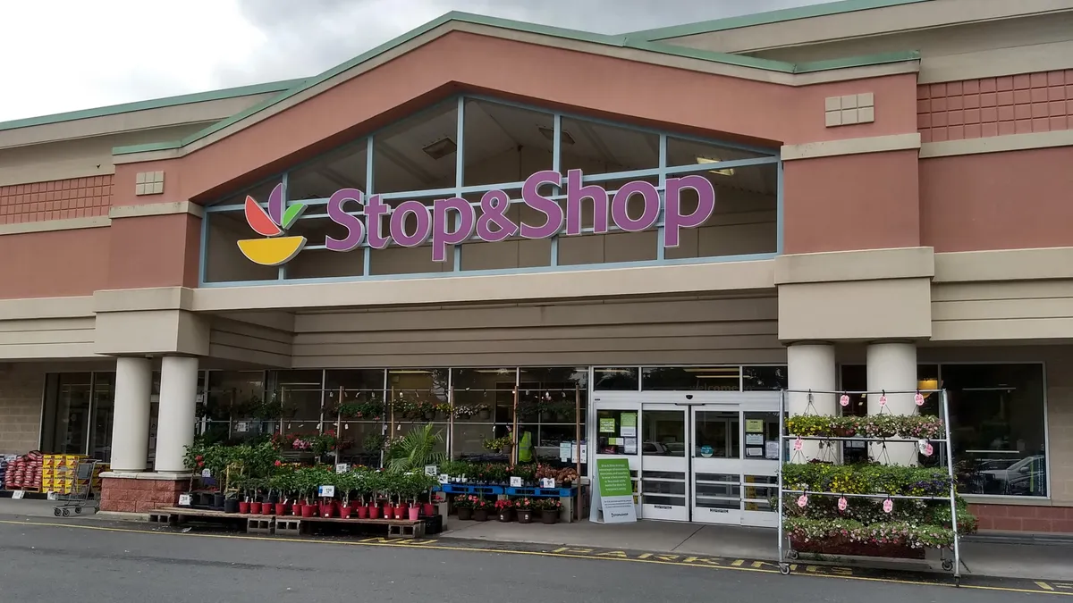 Exterior of Stop & Shop supermarket