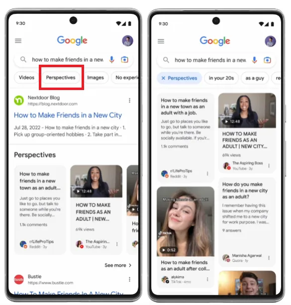 Google Perspectives