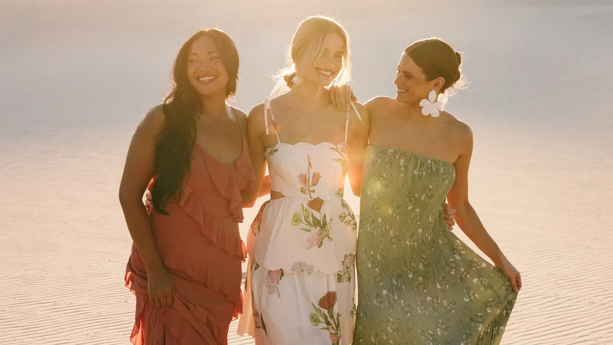 People wearing Petal & Pup apparel.