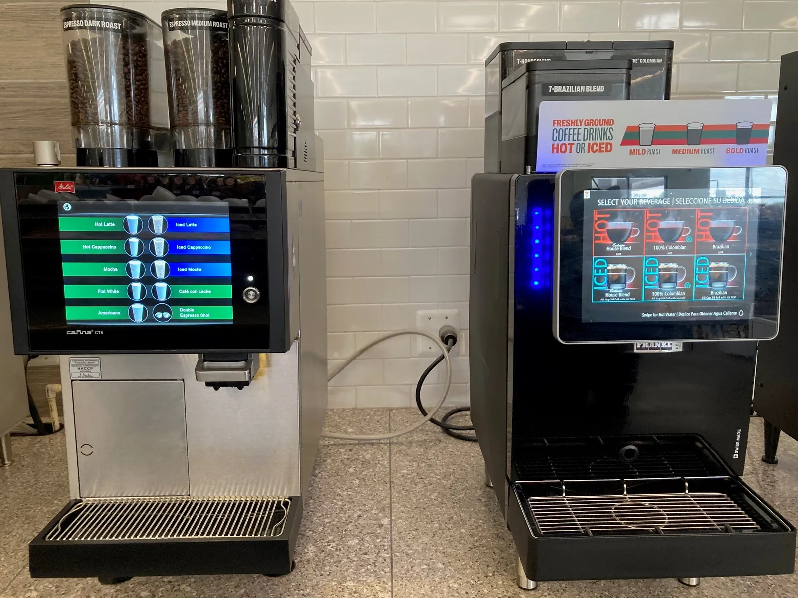 A photo of one of the coffee machines inside a 7-Eleven in Laurel, Maryland.