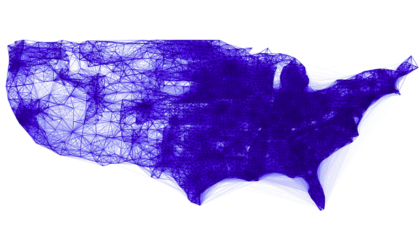 Facebook co-location map