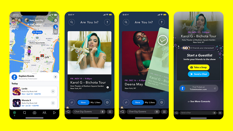 Ticketmaster Snap Map layer