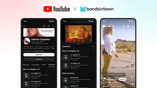 YouTube Music Bandsintown