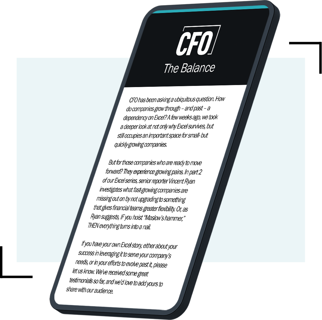 Newsletter example on mobile