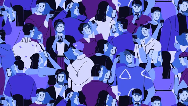 Graphic of crowd of people