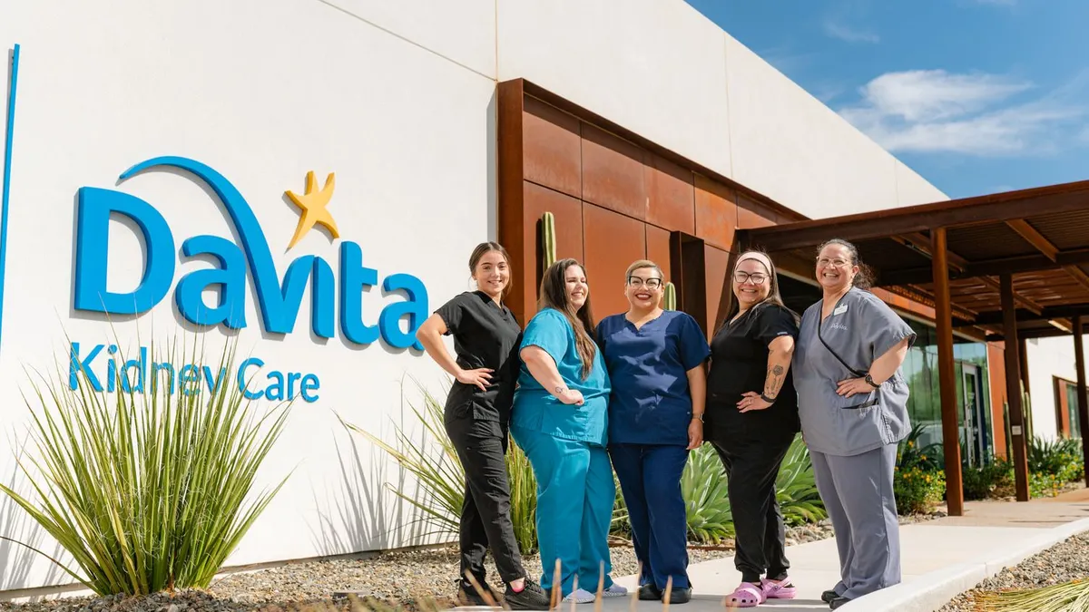 DaVita staff pictured in front of one of their locations