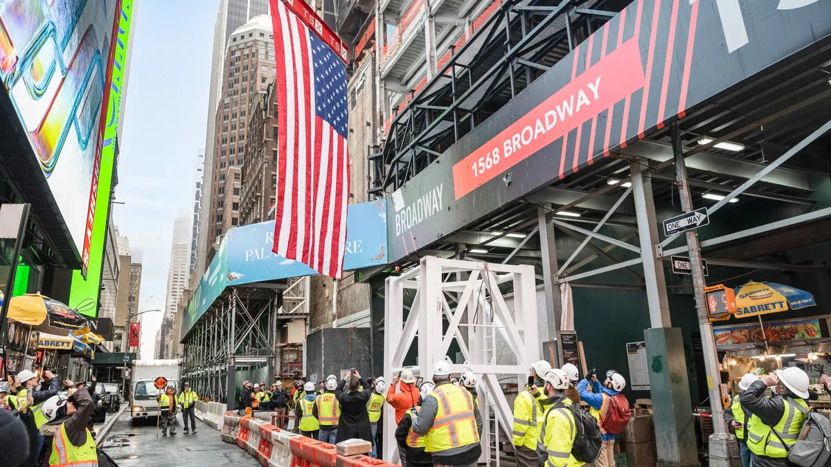 The TSX Broadway project reaches a milestone this past January.