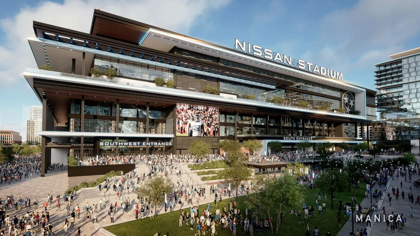 The new Nissan Stadium rendering by Manica.