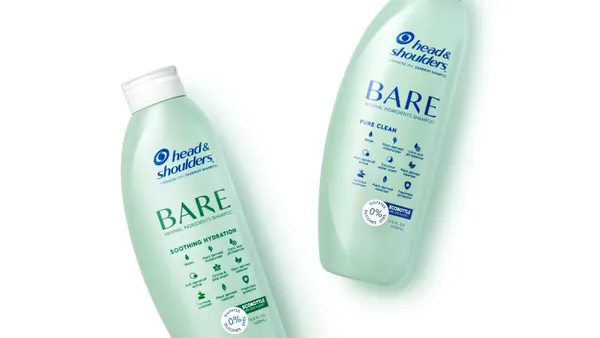 2 bottles of P&G's Head & Shoulders Bare shampoo