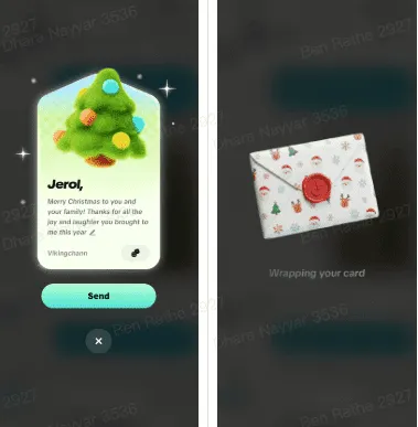 TikTok Christmas cards
