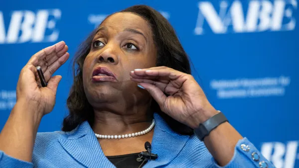 Lisa D. Cook, a member of the Board of Governors of the Federal Reserve, speaks at an event hosted by the National Association for Business Economics.