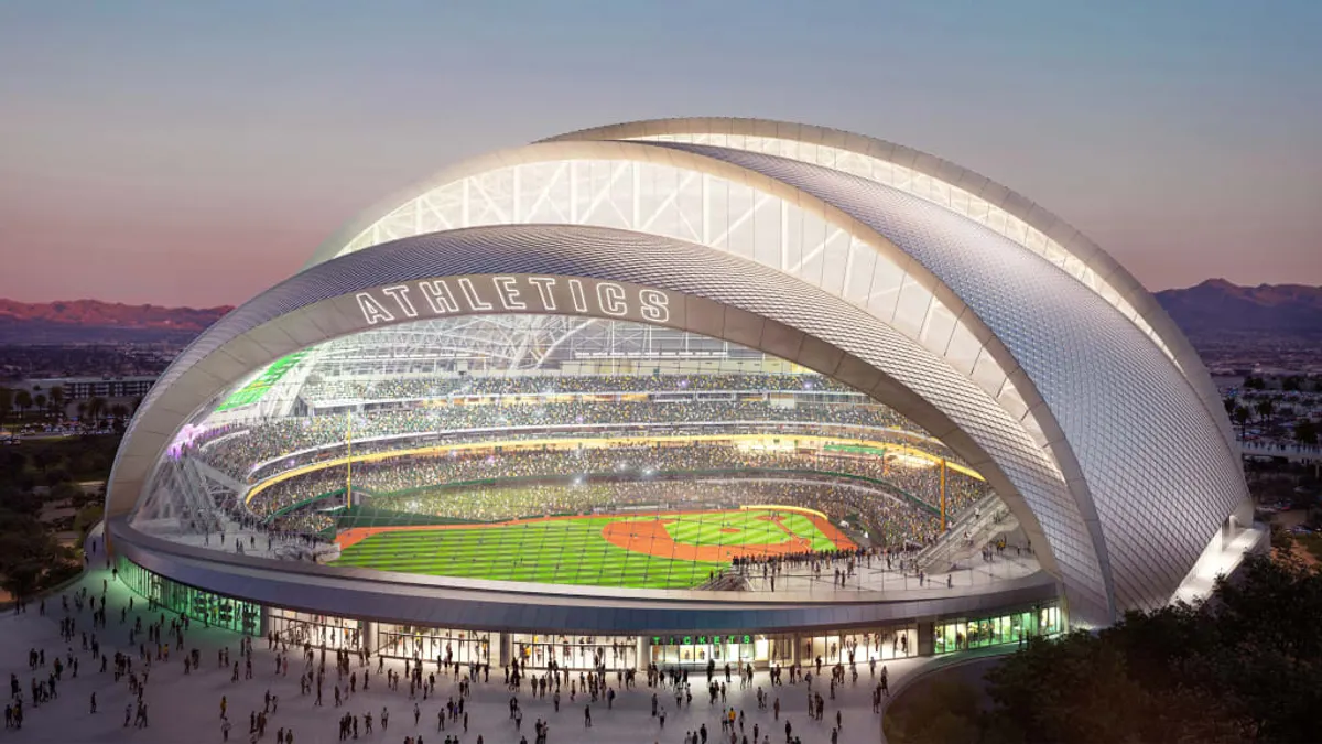 Rendering of the proposed Las Vegas baseball stadium