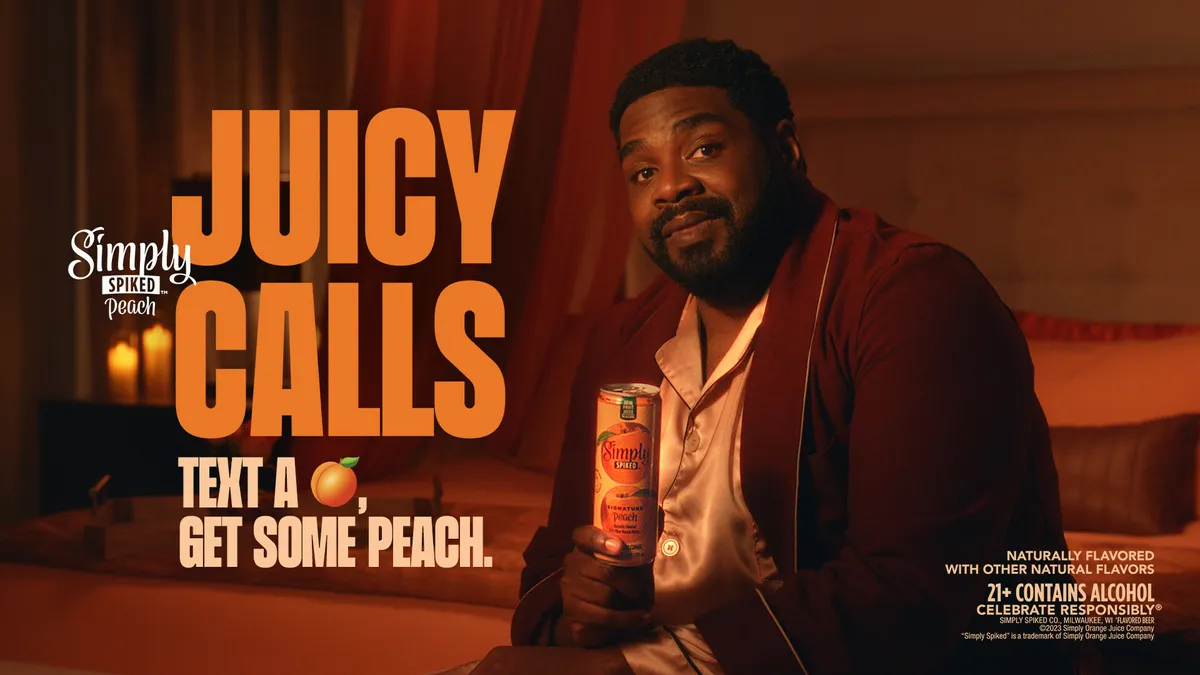 Simply Spiked Peach Juicy Calls Ron Funches