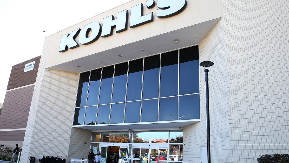 View of Kohl's storefront with logo