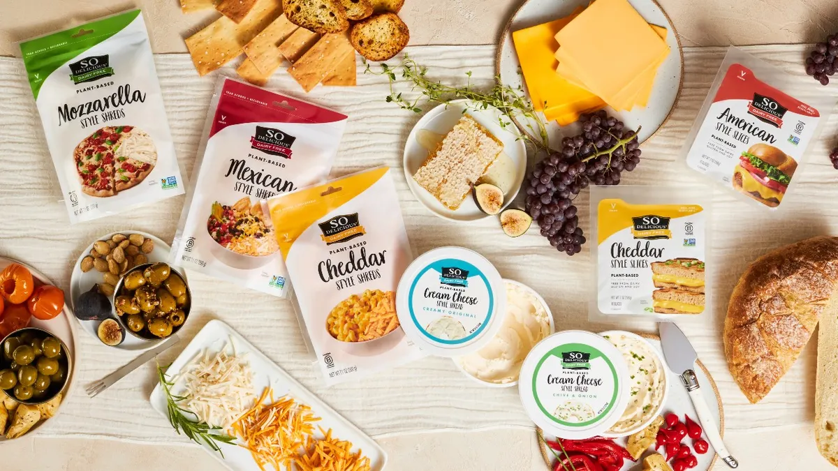 Danone's So Delicious Dairy Free brand launched plant-based cheese varieties in early 2021.